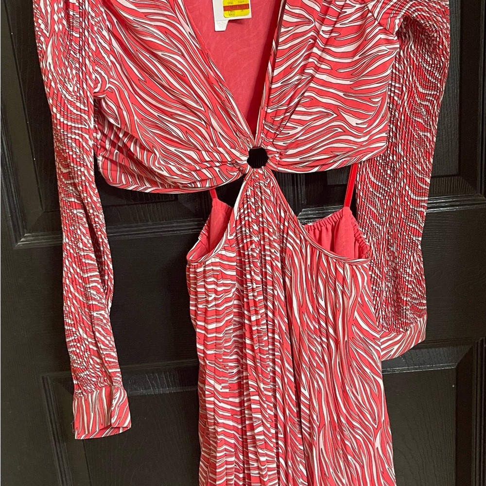 Michael Kors Geranium Red Striped Dress